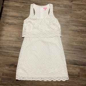 Lilly Pulitzer white lace graduation dress